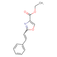 Chemical structure of ethyl 2-(2-phenylethenyl)-1,3-oxazole-4-carboxylate - CSSB00000703592
