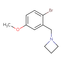 Chemical structure of 1-[(2-bromo-5-methoxyphenyl)methyl]azetidine - CSSB00013151853