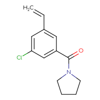 Chemical structure of 1-(3-chloro-5-ethenylbenzoyl)pyrrolidine - CSSB03219875981
