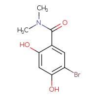 Chemical structure of 5-bromo-2,4-dihydroxy-N,N-dimethylbenzamide - CSSB02516798018