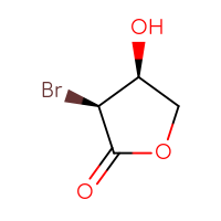 Chemical structure of (3S,4S)-3-bromo-4-hydroxyoxolan-2-one - CSSB00015749671