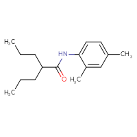 Chemical structure of N-(2,4-dimethylphenyl)-2-propylpentanamide - CSSB00046199216