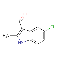 Chemical structure of 5-chloro-2-methyl-1H-indole-3-carbaldehyde - CSSB00000692368