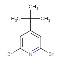 Chemical structure of 2,6-dibromo-4-tert-butylpyridine - CSSB14974843220