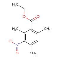 Chemical structure of ethyl 2,4,6-trimethyl-3-nitrobenzoate - CSSB00000339922