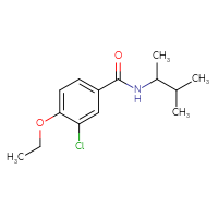 Chemical structure of 3-chloro-4-ethoxy-N-(3-methylbutan-2-yl)benzamide - CSSB09729526602