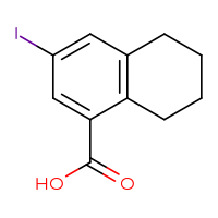 Chemical structure of 3-iodo-5,6,7,8-tetrahydronaphthalene-1-carboxylic acid - CSSB14830147640