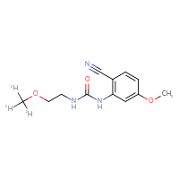 Chemical structure of 1-(2-cyano-5-methoxyphenyl)-3-[2-(²H₃)methoxyethyl]urea - CSSB21432496361