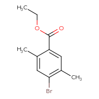 Chemical structure of ethyl 4-bromo-2,5-dimethylbenzoate - CSSB00010075699