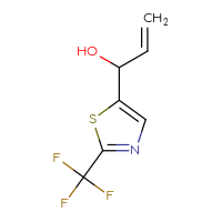 Chemical structure of 1-[2-(trifluoromethyl)-1,3-thiazol-5-yl]prop-2-en-1-ol - CSSB02127562307