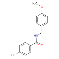 Chemical structure of 4-hydroxy-N-[(4-methoxyphenyl)methyl]benzamide - CSSB00039442083