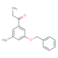 Chemical structure of 1-[3-(benzyloxy)-5-methylphenyl]propan-1-one - CSSB20813997014
