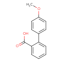 Chemical structure of 4'-methoxy-[1,1'-biphenyl]-2-carboxylic acid - CSSB00000297668