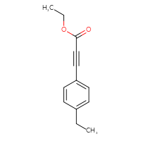 Chemical structure of ethyl 3-(4-ethylphenyl)prop-2-ynoate - CSSB00013209056