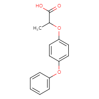 Chemical structure of 2-(4-phenoxyphenoxy)propanoic acid - CSSB00000628813
