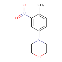 Chemical structure of 4-(4-methyl-3-nitrophenyl)morpholine - CSSB00000724825
