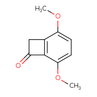 Chemical structure of 2,5-dimethoxybicyclo[4.2.0]octa-1(6),2,4-trien-7-one - CSSB00010633747