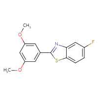 Chemical structure of 2-(3,5-dimethoxyphenyl)-5-fluoro-1,3-benzothiazole - CSSB06963209602