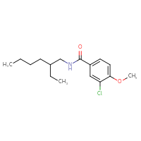 Chemical structure of 3-chloro-N-(2-ethylhexyl)-4-methoxybenzamide - CSSB06424024998