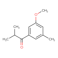 Chemical structure of 1-(3-methoxy-5-methylphenyl)-2-methylpropan-1-one - CSSB02130318635