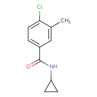 Chemical structure of 4-chloro-N-cyclopropyl-3-methylbenzamide - CSSB00012792845