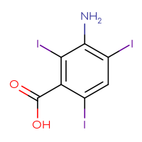 Chemical structure of 3-amino-2,4,6-triiodobenzoic acid - CSSB00000210190