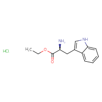 Chemical structure of ethyl (2S)-2-amino-3-(1H-indol-3-yl)propanoate hydrochloride - CSSB00000118618