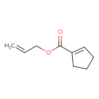 Chemical structure of prop-2-en-1-yl cyclopent-1-ene-1-carboxylate - CSSB00009826193
