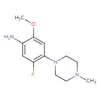 Chemical structure of 5-fluoro-2-methoxy-4-(4-methylpiperazin-1-yl)aniline - CSSB00002529469