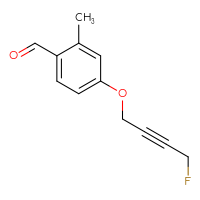 Chemical structure of 4-[(4-fluorobut-2-yn-1-yl)oxy]-2-methylbenzaldehyde - CSSB20541755231