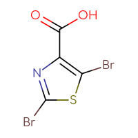 Chemical structure of dibromo-1,3-thiazole-4-carboxylic acid - CSSB00010221237