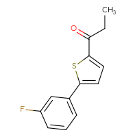 Chemical structure of 1-[5-(3-fluorophenyl)thiophen-2-yl]propan-1-one - CSSB00011265102