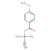 Chemical structure of 2-methylbut-3-yn-2-yl 4-methoxybenzoate - CSSB00000012573