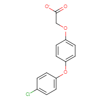 Chemical structure of 2-[4-(4-chlorophenoxy)phenoxy]acetate - CSSB21185016782