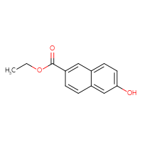 Chemical structure of ethyl 6-hydroxynaphthalene-2-carboxylate - CSSB00000026999