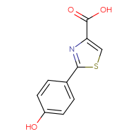Chemical structure of 2-(4-hydroxyphenyl)-1,3-thiazole-4-carboxylic acid - CSSB00000749357
