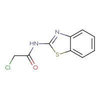 Chemical structure of N-(1,3-benzothiazol-2-yl)-2-chloroacetamide - CSSB00000183040
