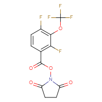 Chemical structure of 2,5-dioxopyrrolidin-1-yl 2,4-difluoro-3-(trifluoromethoxy)benzoate - CSSB20271085518