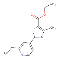 Chemical structure of ethyl 2-(2-ethylpyridin-4-yl)-4-methyl-1,3-thiazole-5-carboxylate - CSSB00102589063