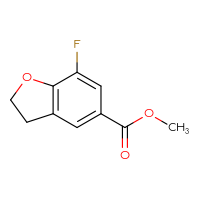 Chemical structure of methyl 7-fluoro-2,3-dihydro-1-benzofuran-5-carboxylate - CSSB00044704288