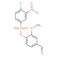 Chemical structure of 4-formyl-2-methoxyphenyl 4-chloro-3-nitrobenzene-1-sulfonate - CSSB00000680501