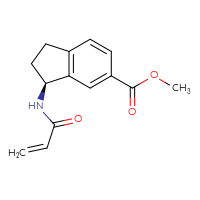Chemical structure of methyl (3S)-3-(prop-2-enamido)-2,3-dihydro-1H-indene-5-carboxylate - CSSB21332165204
