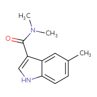 Chemical structure of N,N,5-trimethyl-1H-indole-3-carboxamide - CSSB12478942642