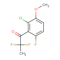 Chemical structure of 1-(2-chloro-6-fluoro-3-methoxyphenyl)-2,2-difluoropropan-1-one - CSSB02520108287