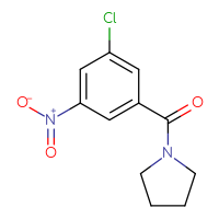 Chemical structure of 1-(3-chloro-5-nitrobenzoyl)pyrrolidine - CSSB00003531082