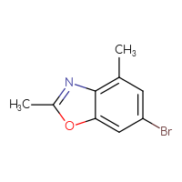 Chemical structure of 6-bromo-2,4-dimethyl-1,3-benzoxazole - CSSB00010750968