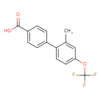 Chemical structure of 2'-methyl-4'-(trifluoromethoxy)-[1,1'-biphenyl]-4-carboxylic acid - CSSB00102827000
