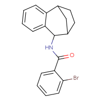 Chemical structure of 2-bromo-N-{tricyclo[7.2.1.0²,⁷]dodeca-2,4,6-trien-8-yl}benzamide - CSSB01990597454