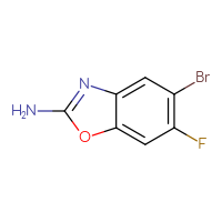 Chemical structure of 5-bromo-6-fluoro-1,3-benzoxazol-2-amine - CSSB00013007717