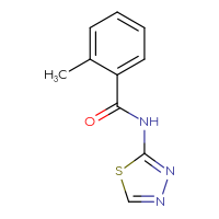 Chemical structure of 2-methyl-N-(1,3,4-thiadiazol-2-yl)benzamide - CSSB00031920896